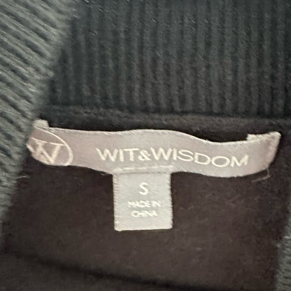Wit & Wisdom Slit Shoulder Mockneck Sweater - Picture 2 of 2